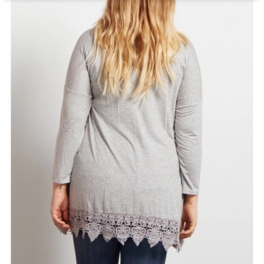 Dress shirt gray lace casul or maternity - Picture 2 of 7